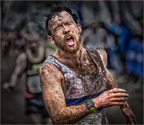 Tired Muddy Runner